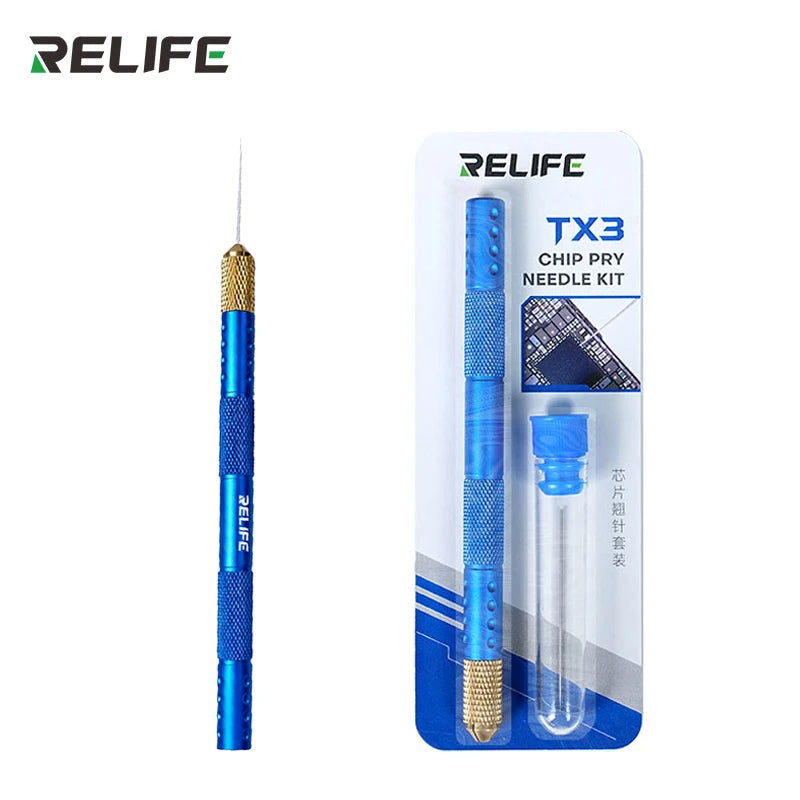RELIFE TX3 Chip Pry Needle Tool Kit with Ergonomic Handle fo
