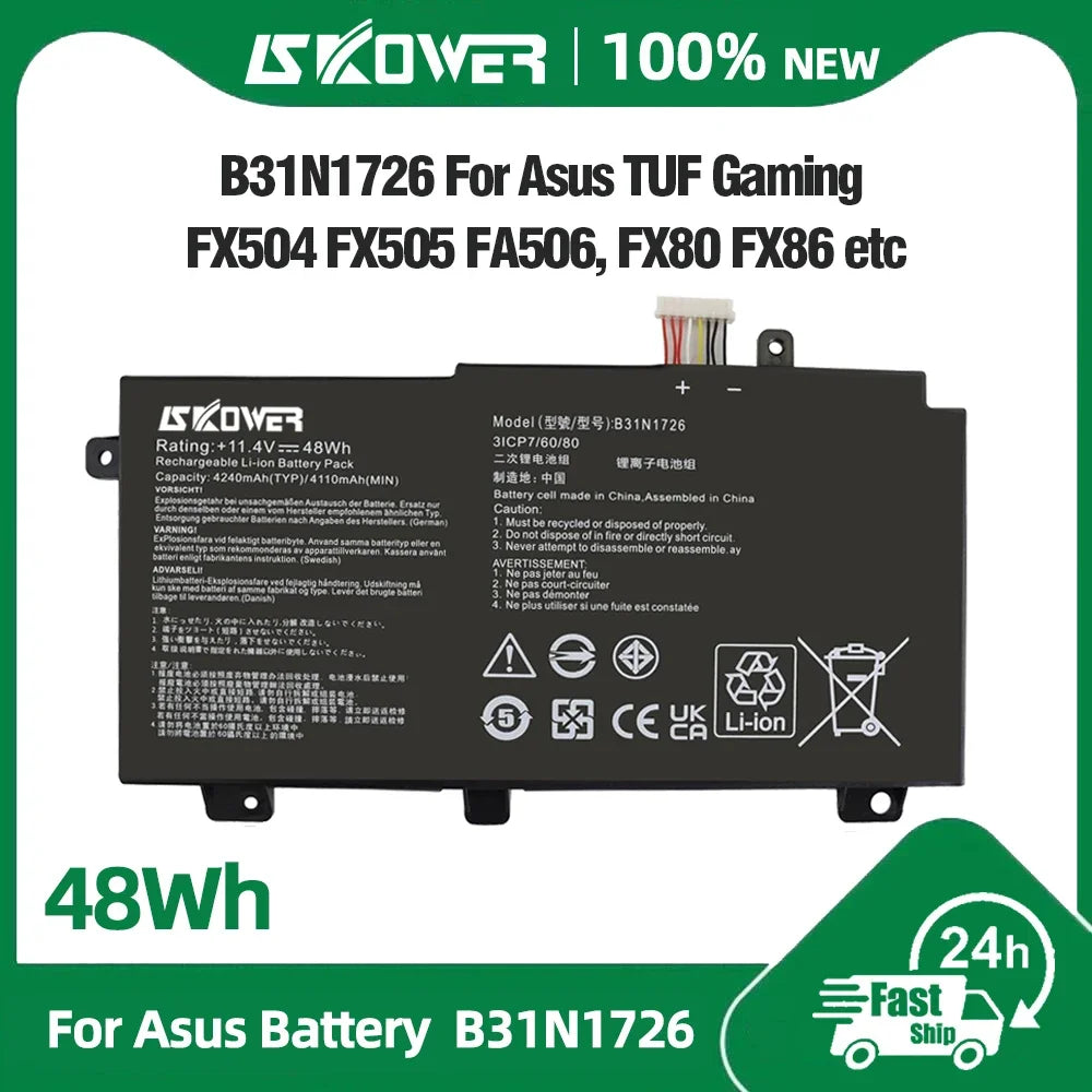SKOWER B31N1726 Battery for ASUS A15 FA506IU A17 FA706II FX8