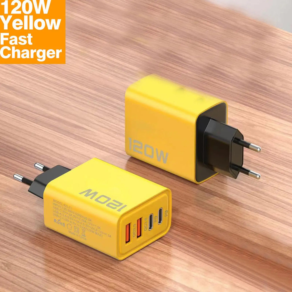 USB Fast Charging Block 120W USB Charger Plug Cube Fast Dual