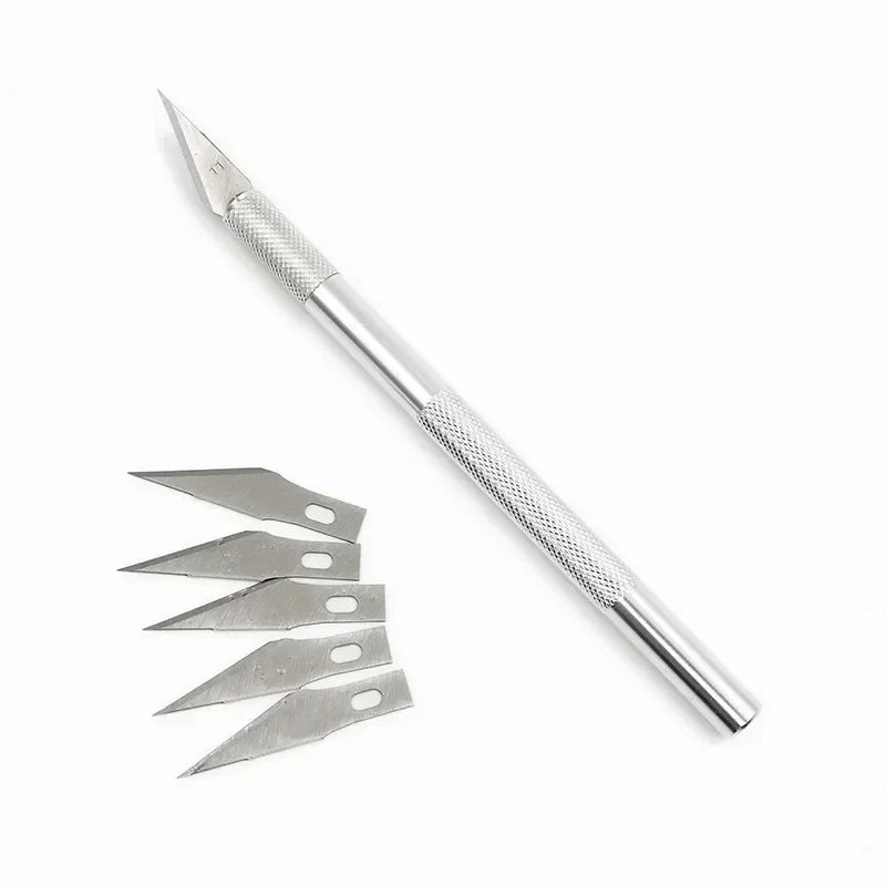 1/2/3/4/5/6 Set Non-Slip Metal Scalpel Knife Tools Kit Cutte
