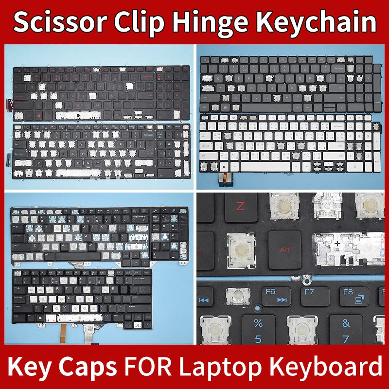 Replacement Keycap Key Cap & Scissor Clip & Hinge For Dell L