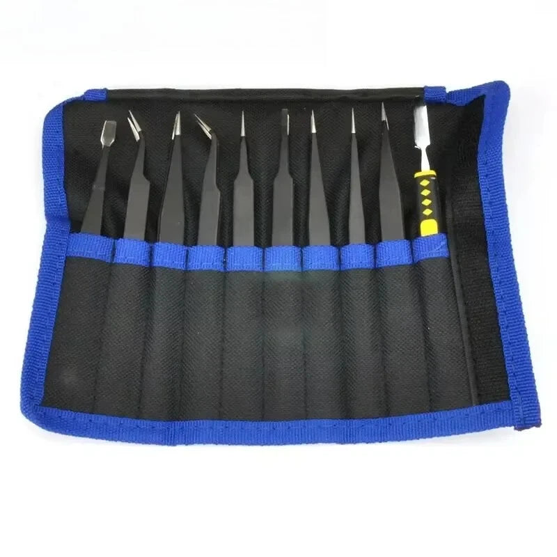 Stainless Steel Precision Antistatic Electrostatic Tweezers 