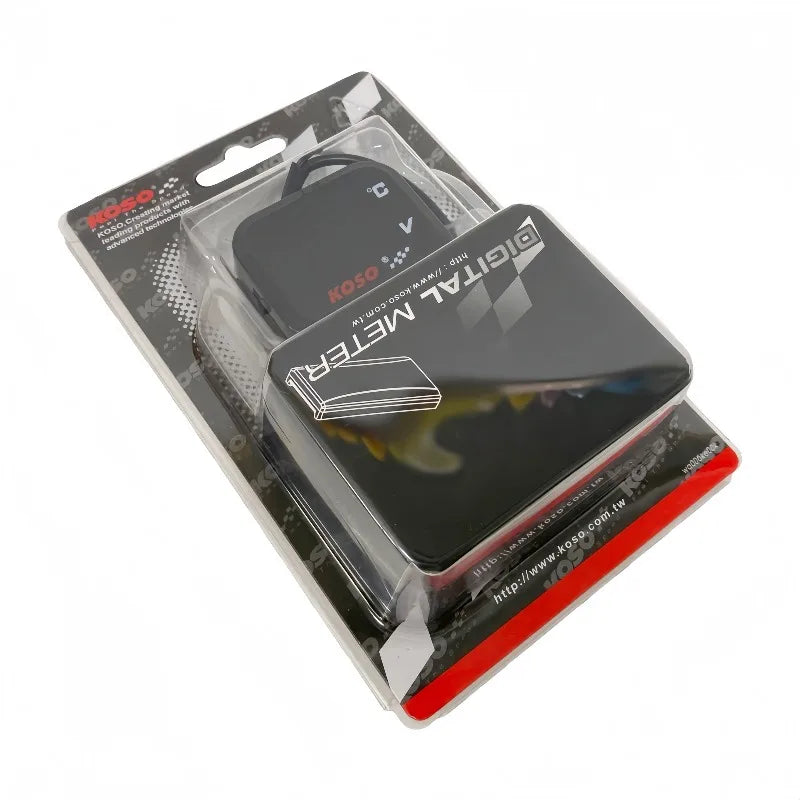 KOSO Water Temp Meter Voltmeter Gauge Motorcycle Phone USB C