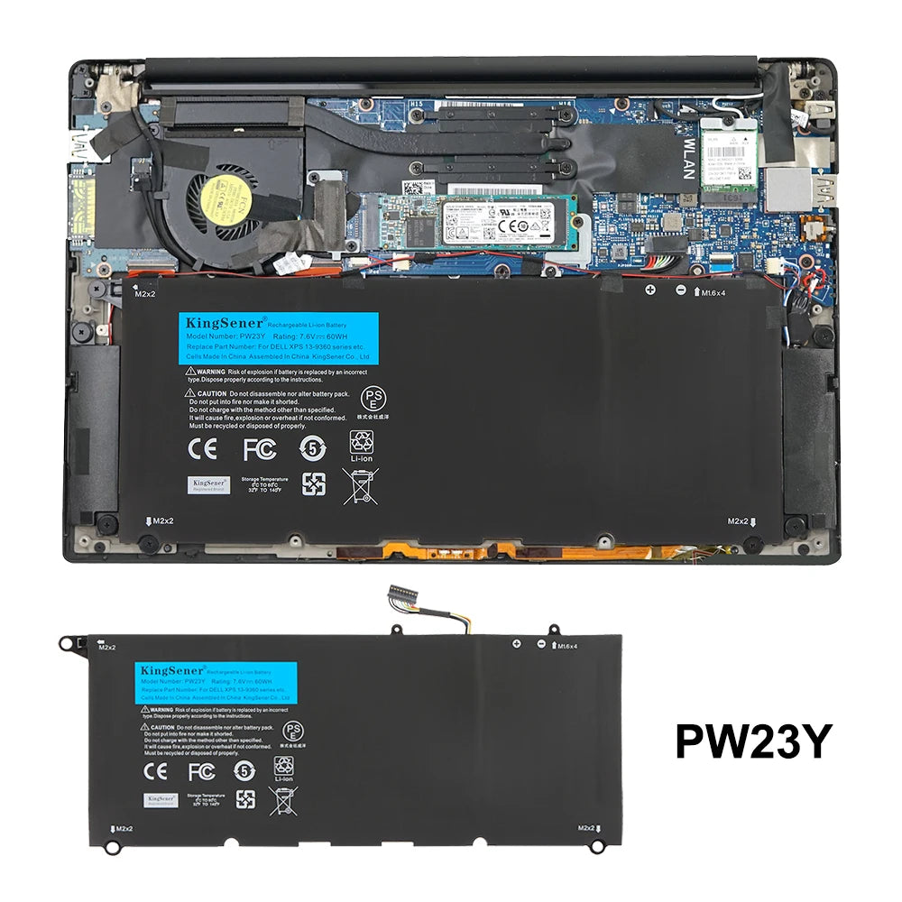 KingSener PW23Y Replacement Laptop Battery For DELL XPS 13 9