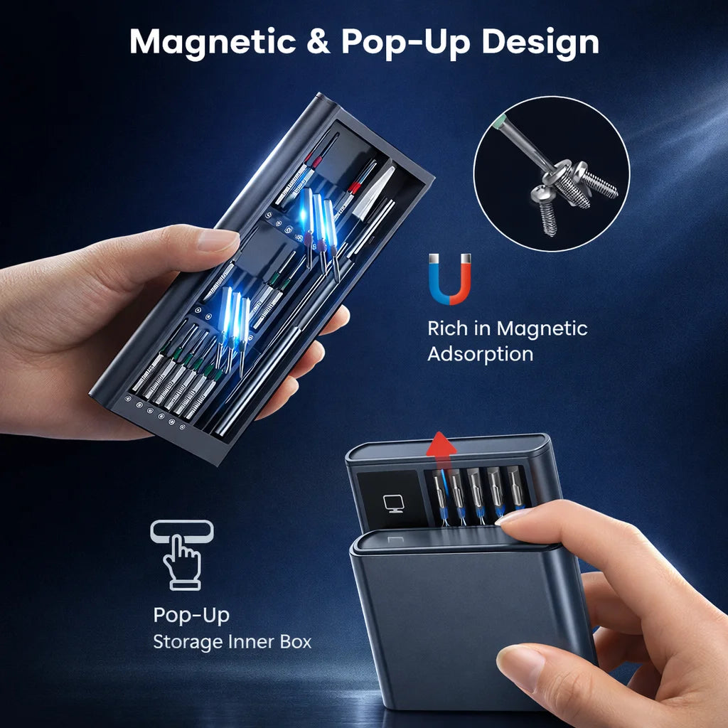 Precision Screwdriver Set Screwdriver Kit with 36 Long S2 Bi