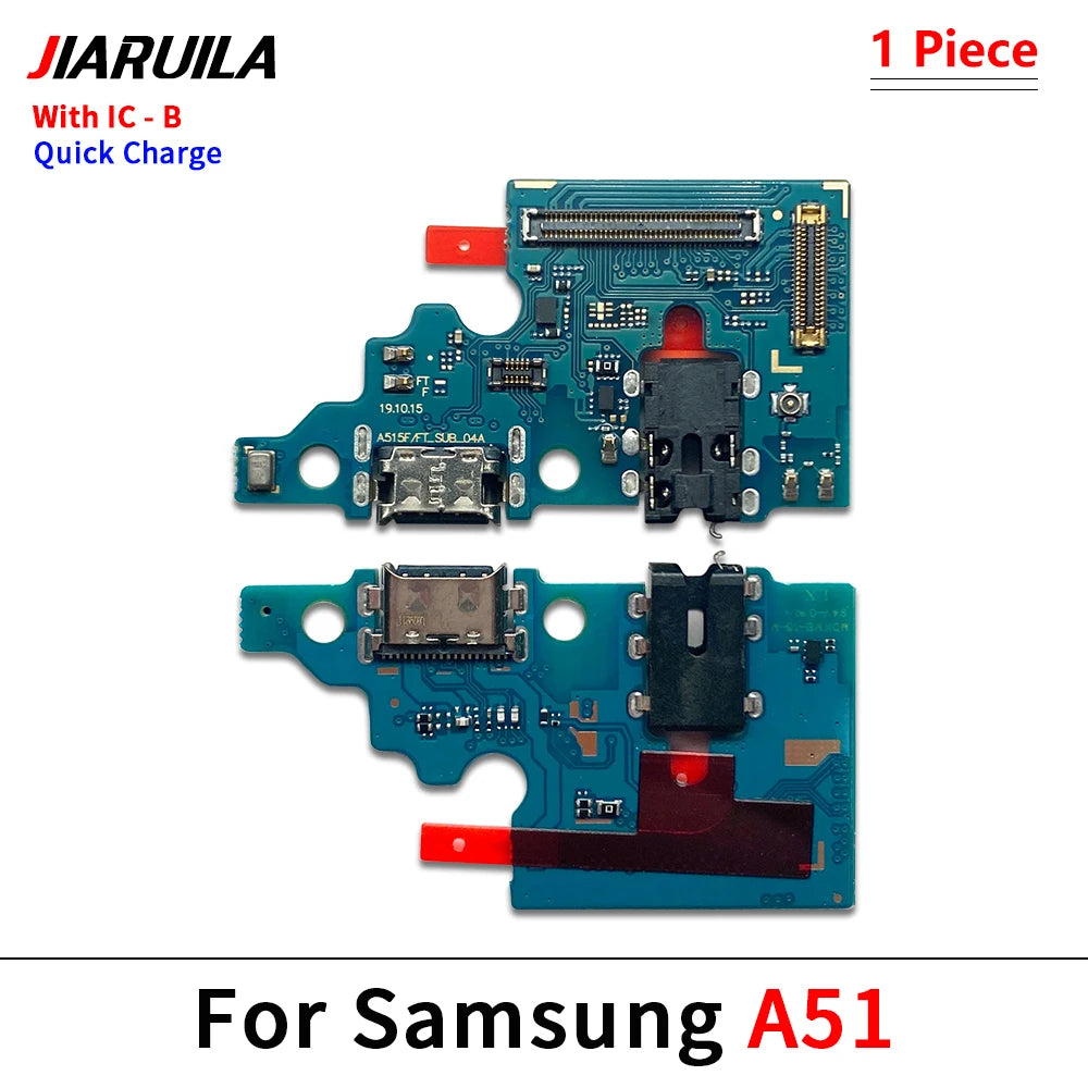 For Samsung A21S A31 A41 A51 A70 A71 USB Charging Port Mic Microphone Connector Main Motherboard LCD Flex Cable Replacement