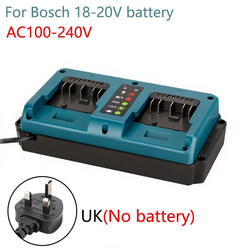 For Bosch Dual-Port Replacement Charger For Bosch 18V 20V Li-ion Battery Fast Charger EU/US/UK/AU/Plug Charging Tool