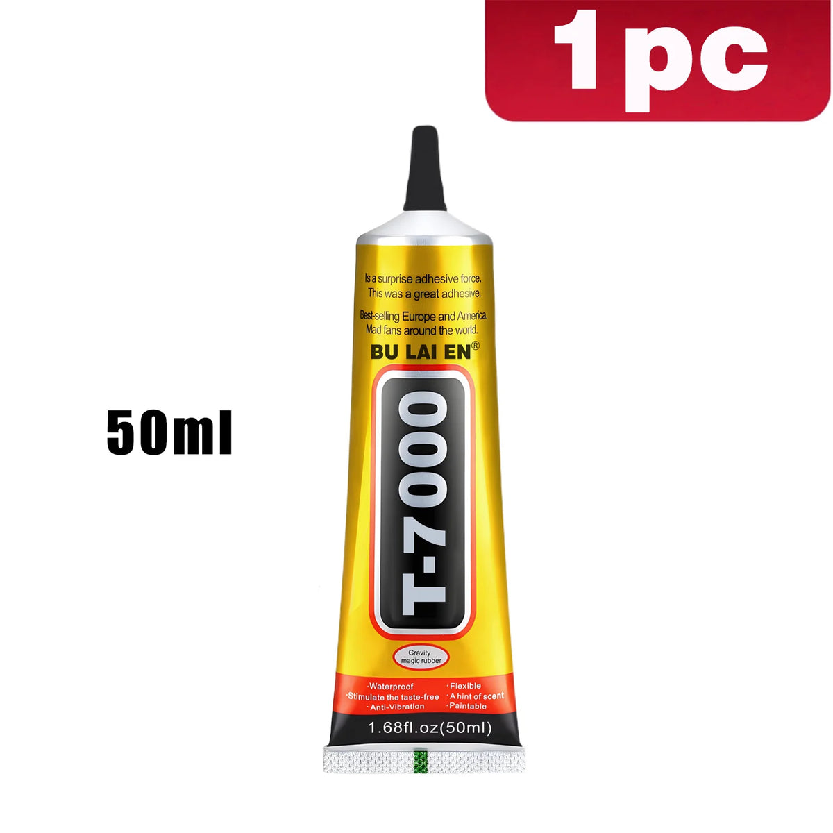 Black Glue T-7000 Semi-Fluid Black Adhesive Glue for Precision Repairs of Craft Items Electronics Phone Screen Replacements DIY Jewelry Making Glass Wood Metal and Stones.