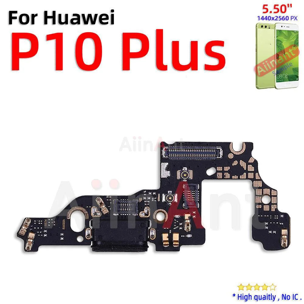 Aiinant Dock USB Charger Connector Mic Charging Port Board Flex Cable For Huawei P8 P9 P10 Lite Plus 2016 2017 Phone Parts