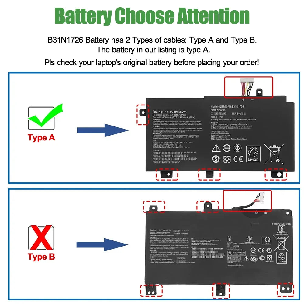 SKOWER B31N1726 Battery for ASUS A15 FA506IU A17 FA706II FX8