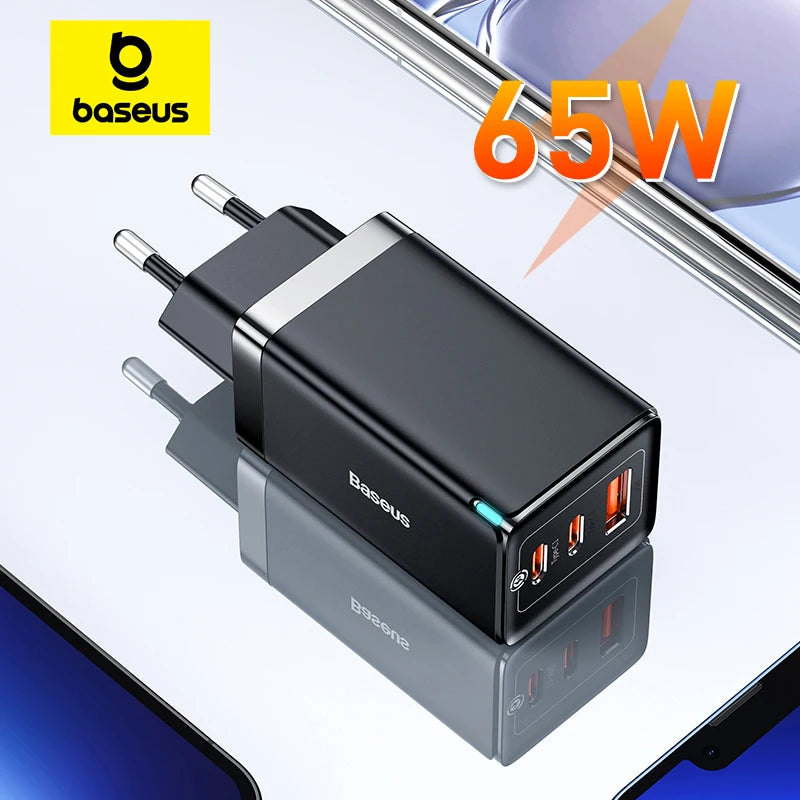Baseus 65W GaN Charger Quick Charge Type C PD Charger USB Ch