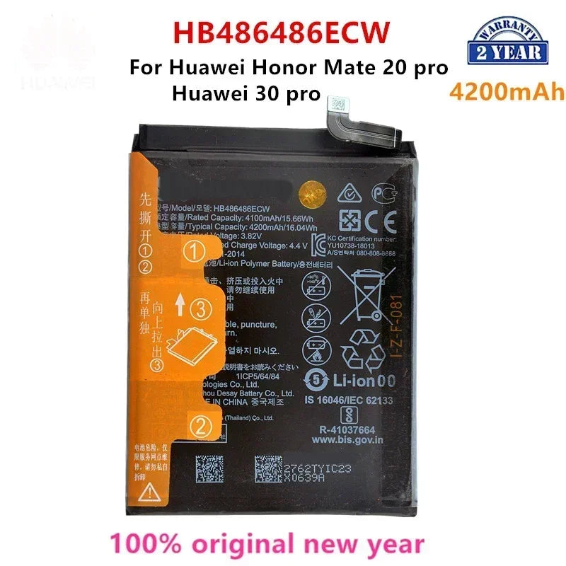 100% Orginal HB486486ECW 4200mAh Phone Battery For Huawei P3