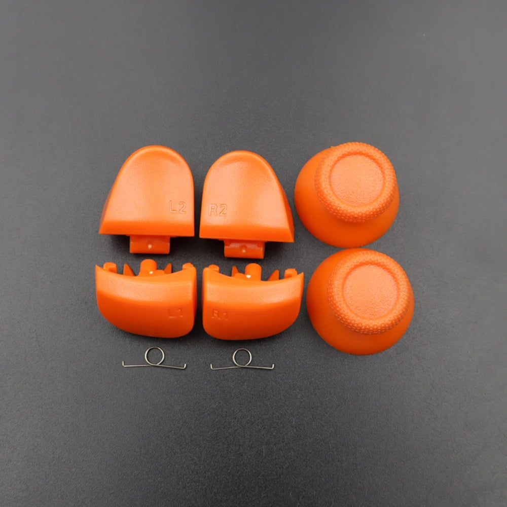 1Set BDM-030 Joystick Thumb Caps & R1 L1 R2 L2 Game Trigger Buttons with Spring for PS5 V3.0 Controller Replace Part