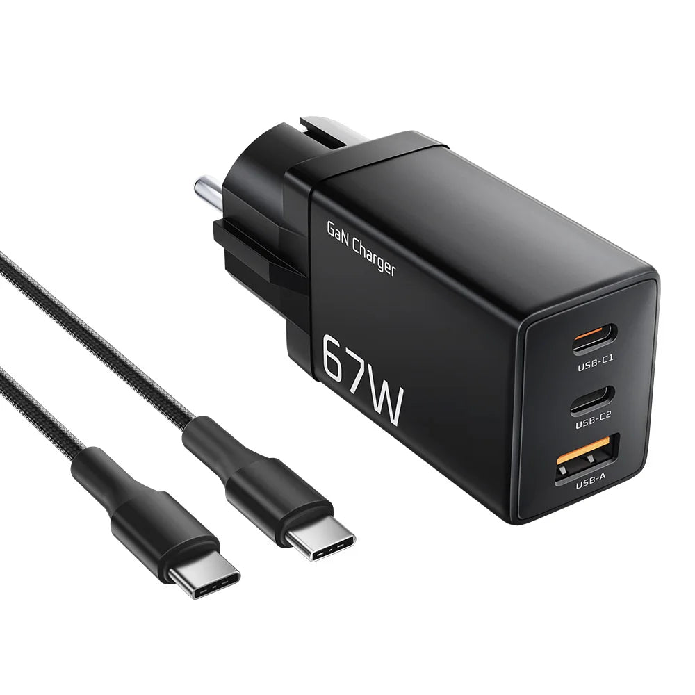 MOVESPEED 67W USB-C Charger Fast Charging 65W PD Type C PPS GaN Charger Adapter for iPhone 16 Pro MacBook Air Samsung S24 Huawei
