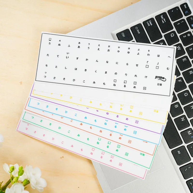 Japanese Hiragana Keyboard Transfer Stickers Waterproof Pvc 