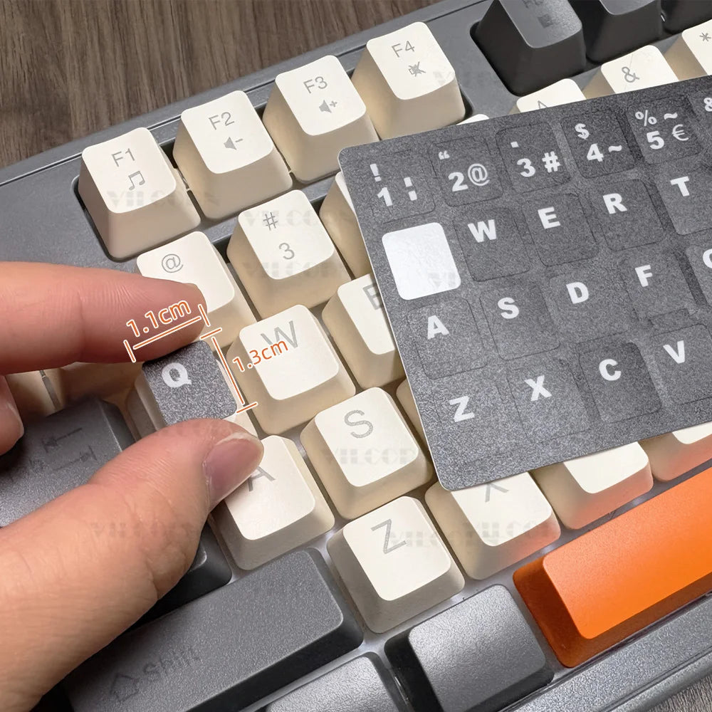 3PCS White Korean Keyboard Stickers Letters Replacement Stic