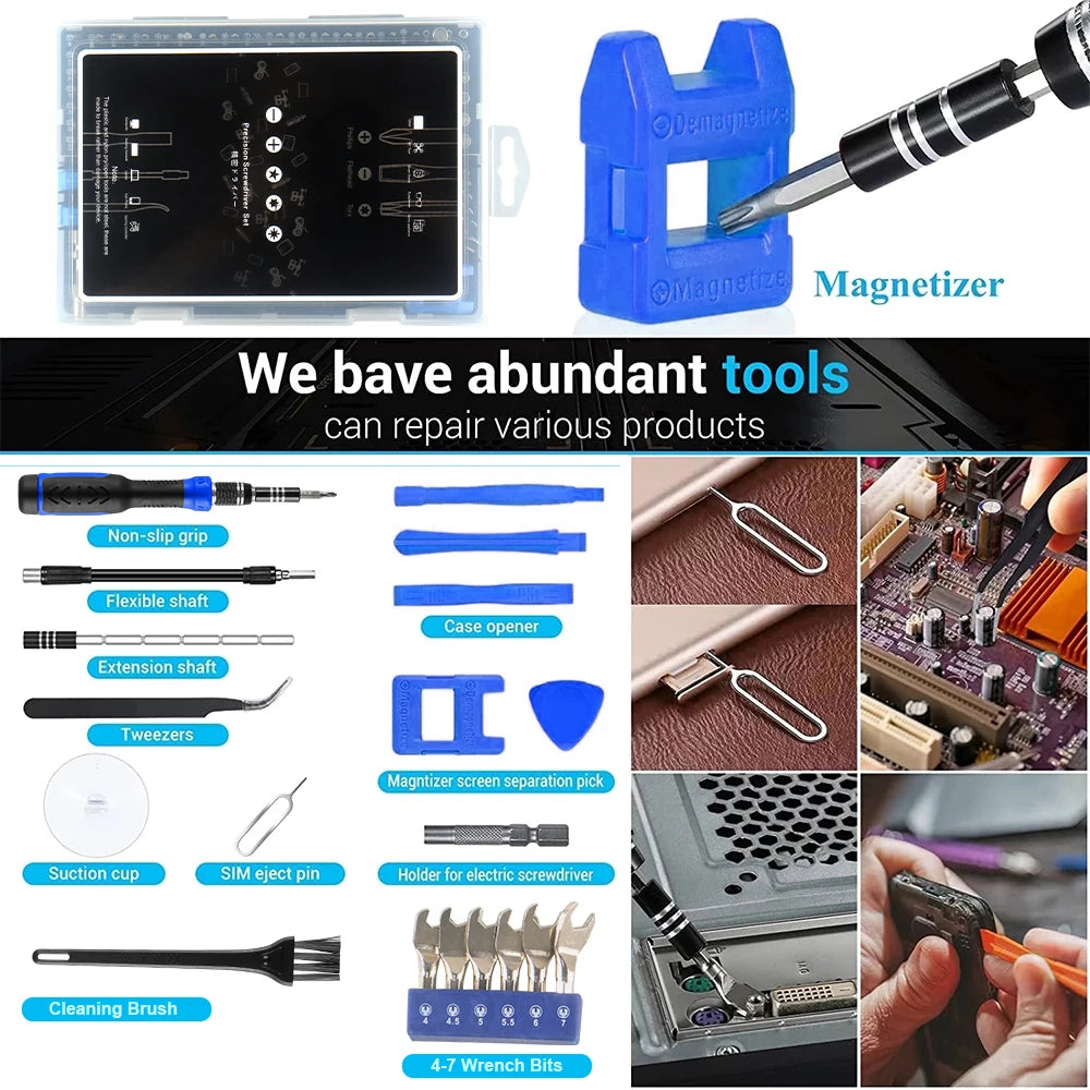 115/122/160 In 1 Precision Screwdriver Sets Computer Repair 