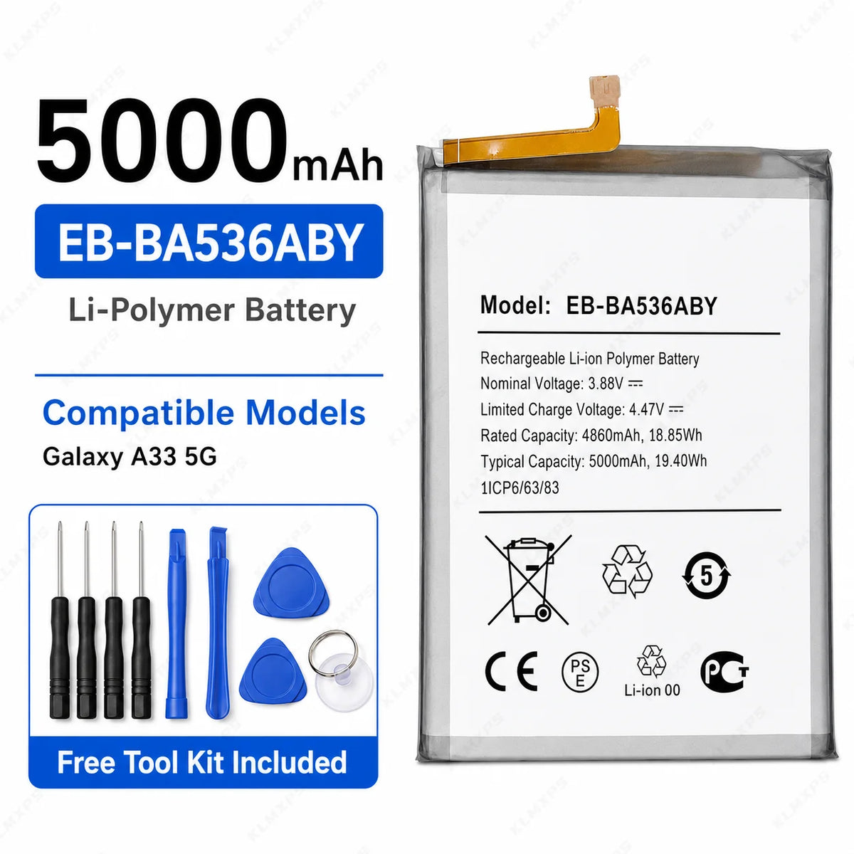 New Phone Battery for Samsung Galaxy A Series A25 A53 A33 5G
