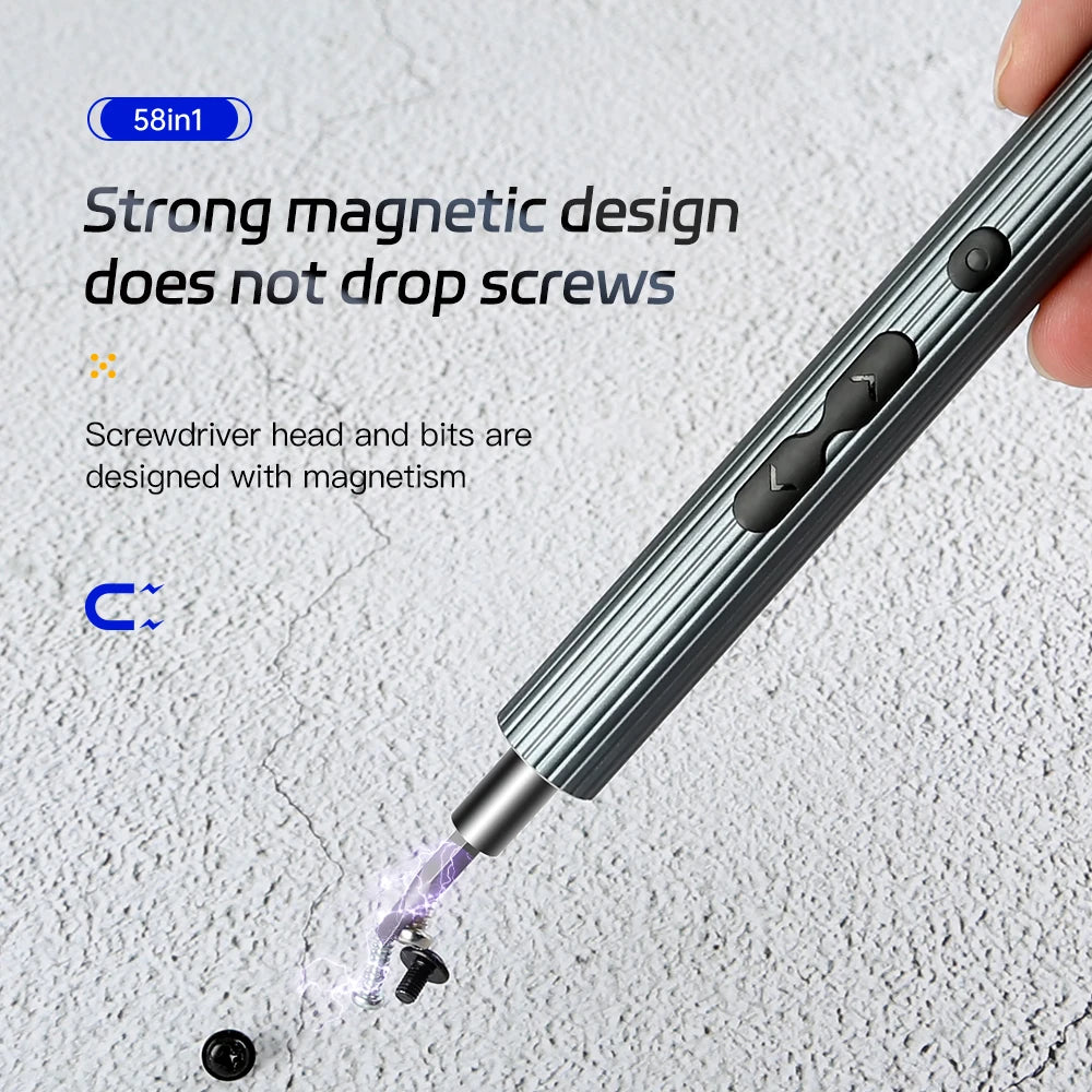58 in 1 Electric Screwdriver Set Precision Tools Rechargeabl
