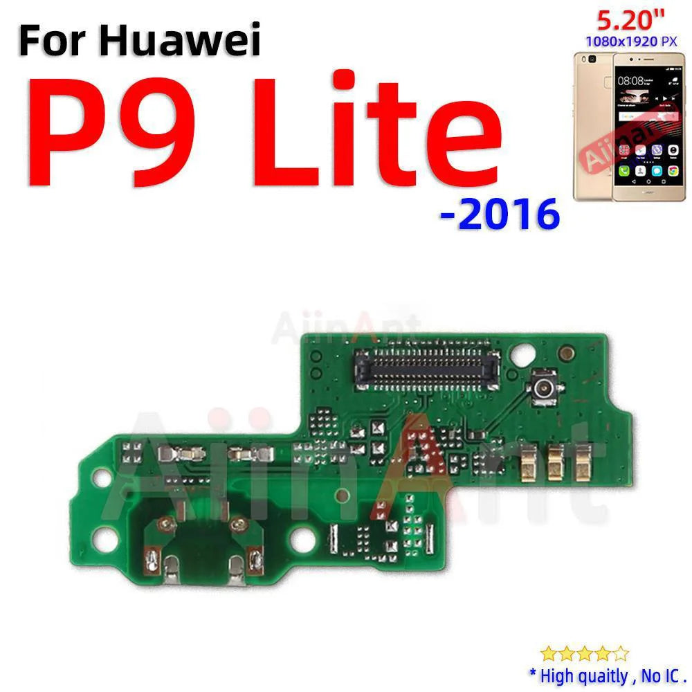 Aiinant Dock USB Charger Connector Mic Charging Port Board Flex Cable For Huawei P8 P9 P10 Lite Plus 2016 2017 Phone Parts