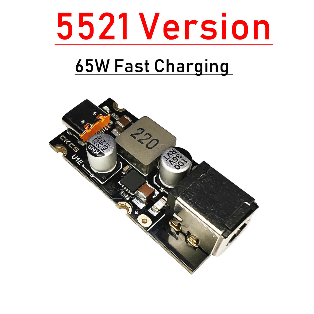 Type-C USB PD 3A 65W Fast Charging Adapter DC 5V 9V 12V 15V 20V 5525 5521 Conversion Type-C Charger for PD3.0 PPS QC3.0 SCP