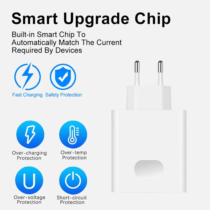 6A 66W Super Fast EU Wall Charger For Huawei Mate 40 50 60 P