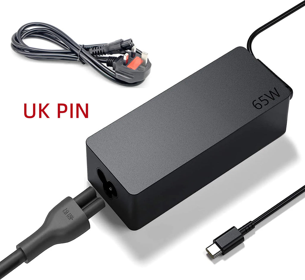 65W USB C Charger Compatible with Lenovo ASUS ACER Samsung HP DELL Huawei Any Laptops or Smart Phones TYPE-C PD Power Adapter