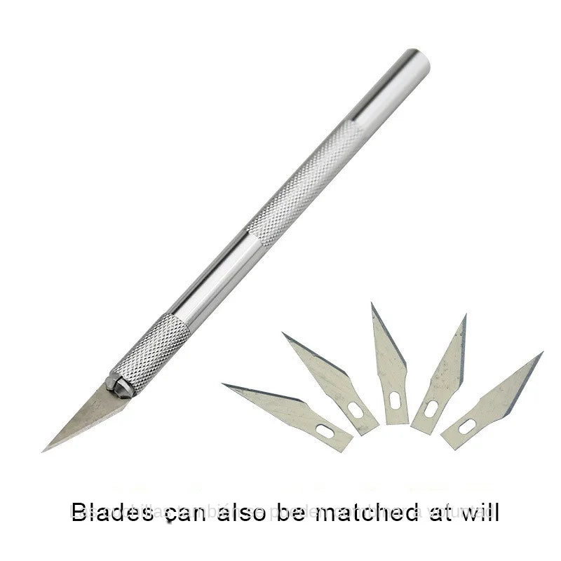 Non-Slip Metal Scalpel Knife Tools Kit Paper Cutter Engravin