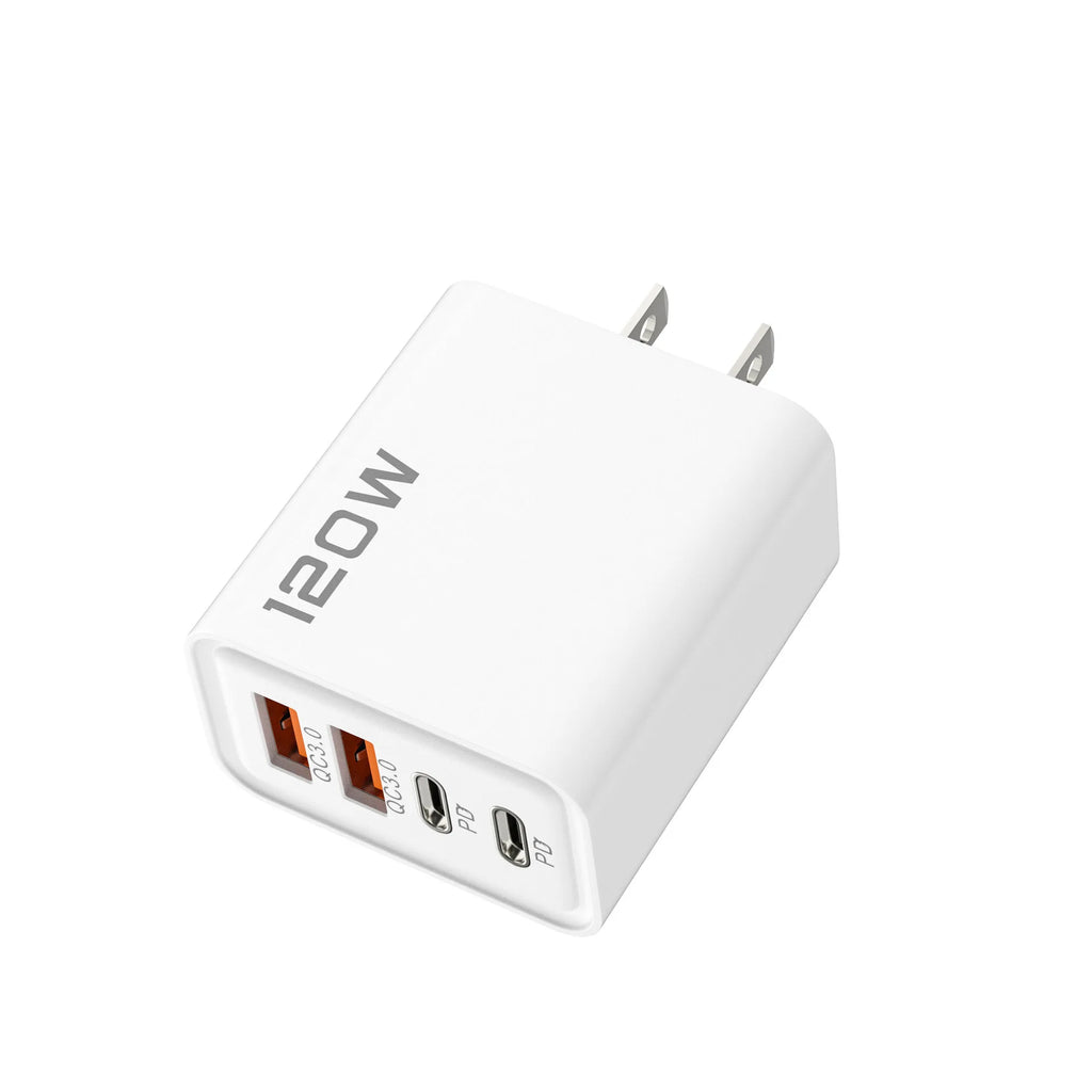 Total 120W Fast Charger USB Type C Cable Fast Charging Phone Power Adapter For iPhone Xiaomi Samsung Quick Charge Wall Charger