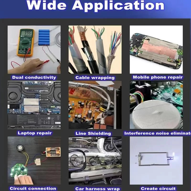 Conductive Electrode Faraday Tape Cloth Fabric Sliver LCD Ca