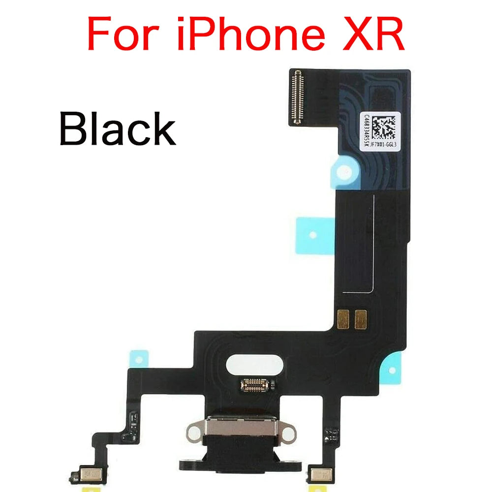 Charging Port Flex For iPhone X XR XS Max USB Charger Dock Connector Flex Cable With Mic Module Replacement Parts
