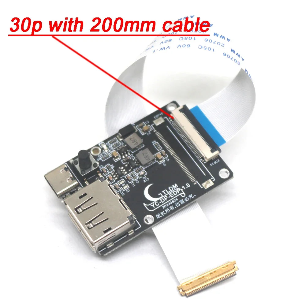 30P 40P DP To EDP Driver Board LED LCD Display Screen EDP Signal Adapter Board EDP Cable 2k 4k 60HZ 30pin 40pin 2lan 4lan