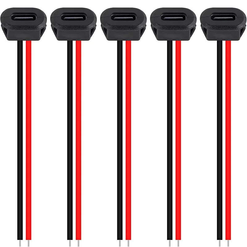 1/5PCS Type-C Female 2Pin USB Connector Type-C with Female Socket Fast Charging Jack Charging Port USB-C Charger Plug