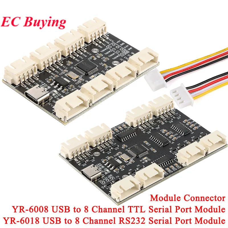 USB to 8 Channels Way TTL RS232 RS-232 Serial Port Module CH
