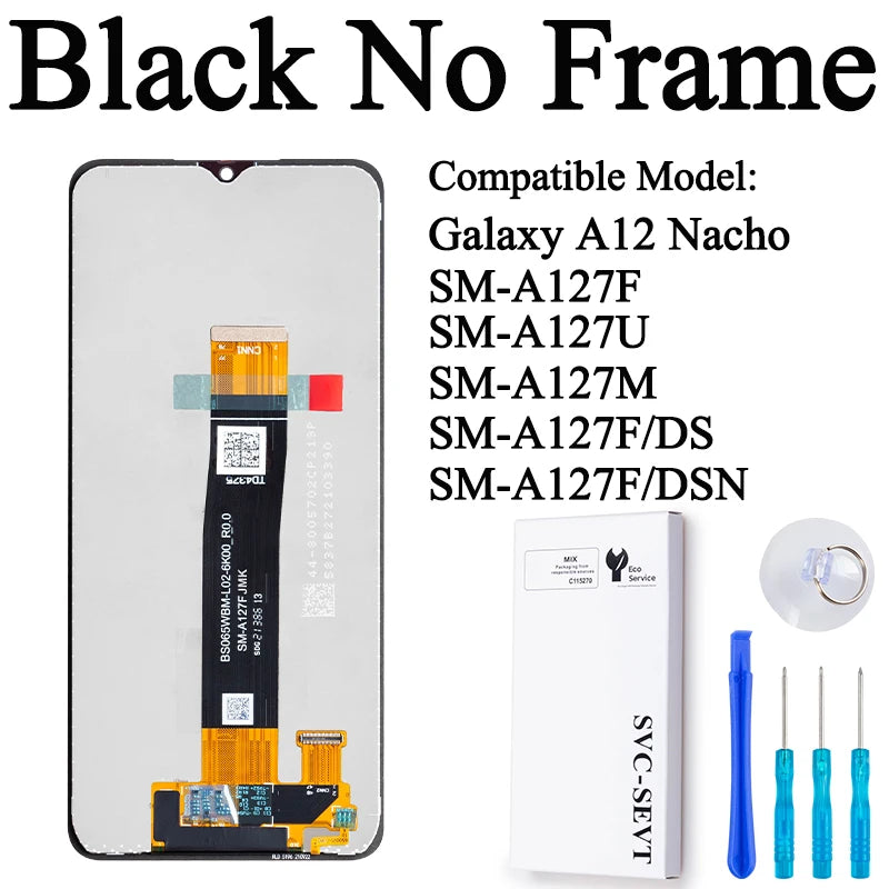 SM-A127F A127M A127U Premium Lcd For Samsung Galaxy A12 Nacho Display Touch Screen Digitizer Panel Assembly for Sasmung A127