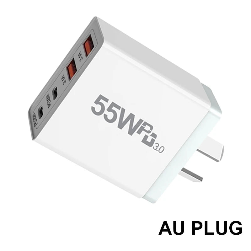 55w 65w AU Plug Fast USB Charger Type C Charger for Xiaomi R