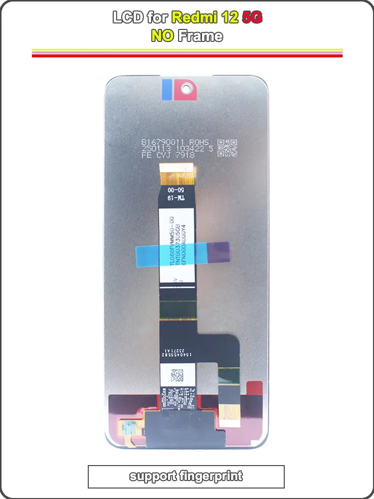 100% Tested LCD for Redmi 12 5G LCD Display Touch Screen Digitizer Replacement for Redmi 12 5G Phone 2AFZZRN8DY 23076RN8DY LCD