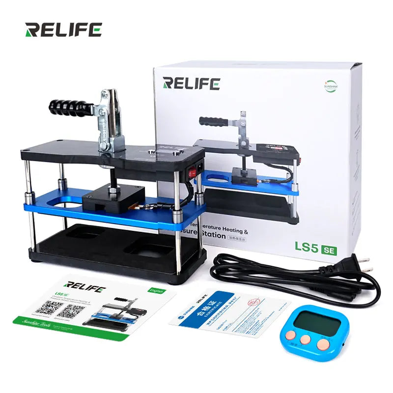 RELIFE LS5 SE Heating Holding Pressure Platform for Mobile Phone LCD Screen Lamination Back Cover Pressure Set Repair Tools