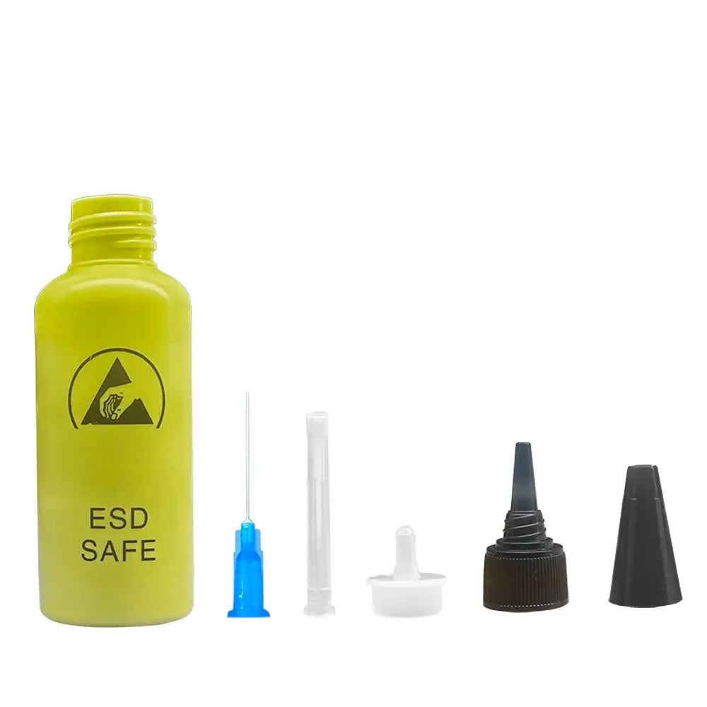 60ML ESD Alcohol bottle Dispensing Rosin Washing Plate Water Anti-static Bottle with Needle Leak-proof mobile phone repair Tool