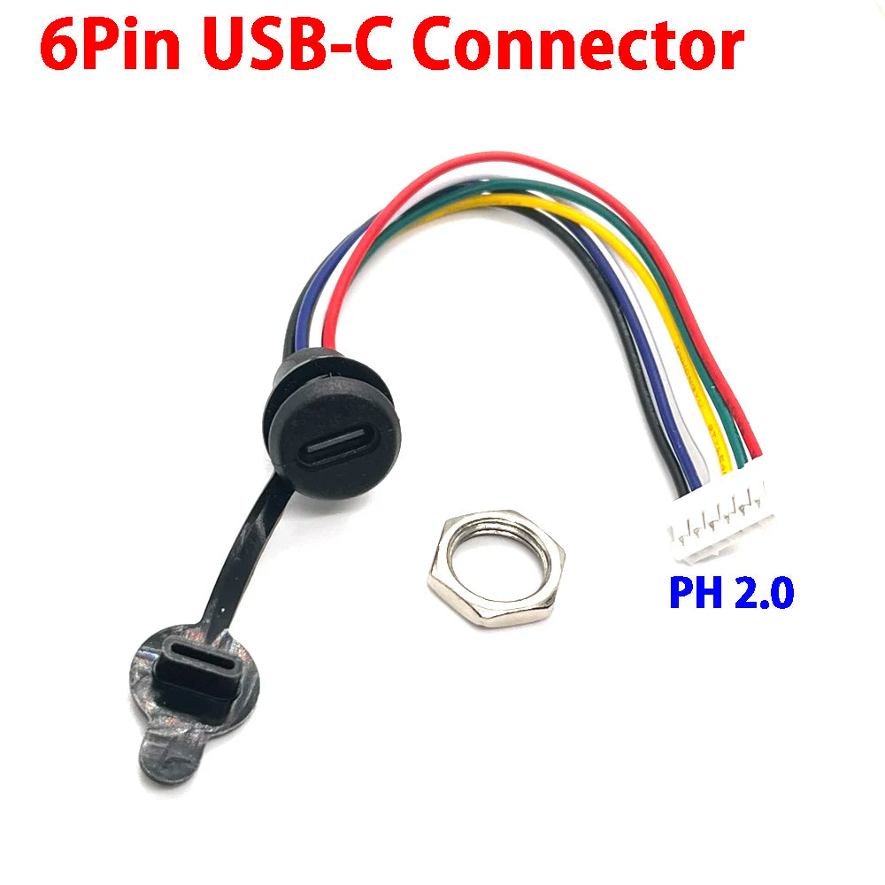 2P 4P 5pin 6Pin USB-C High Current Charging Socket with PH2.