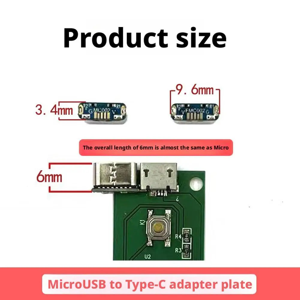 5PCS M85K Micro USB to Type C Adapter Board DIY Charging Por