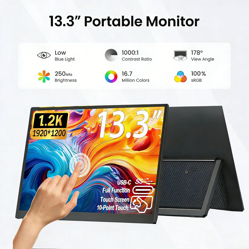 13.3 Portable Touch Screen Monitor Display 1920 1200 16 10 I