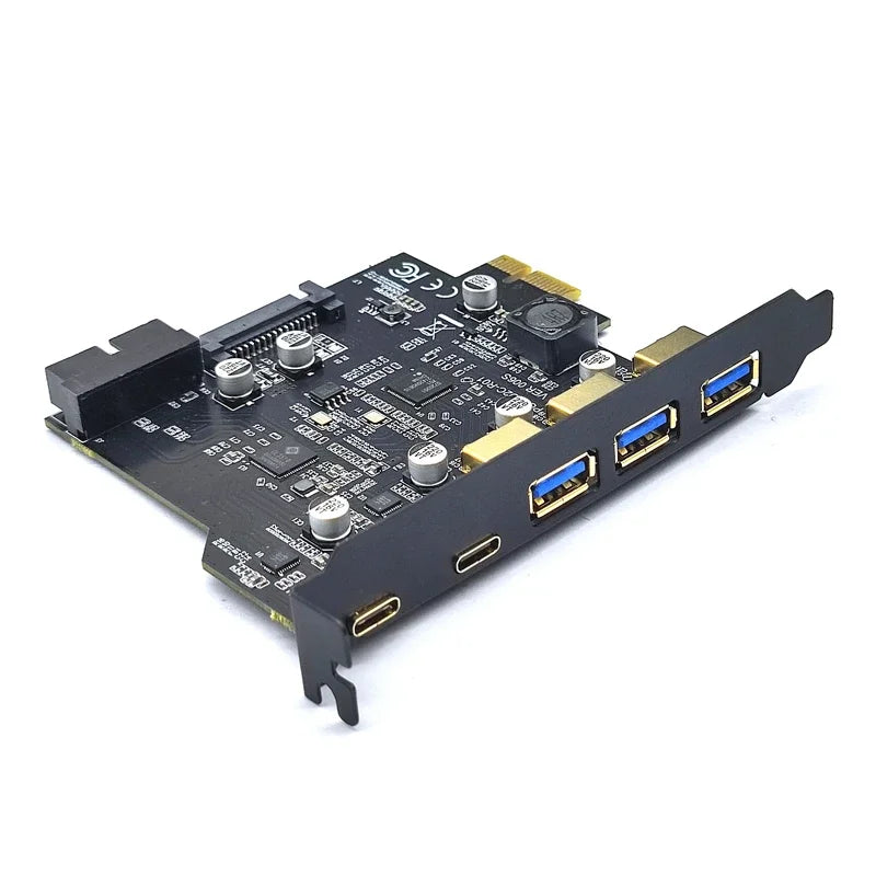 Type C USB 3.2 Gen1 PCIE Card Hub USB 3.0 PCI Express Board 