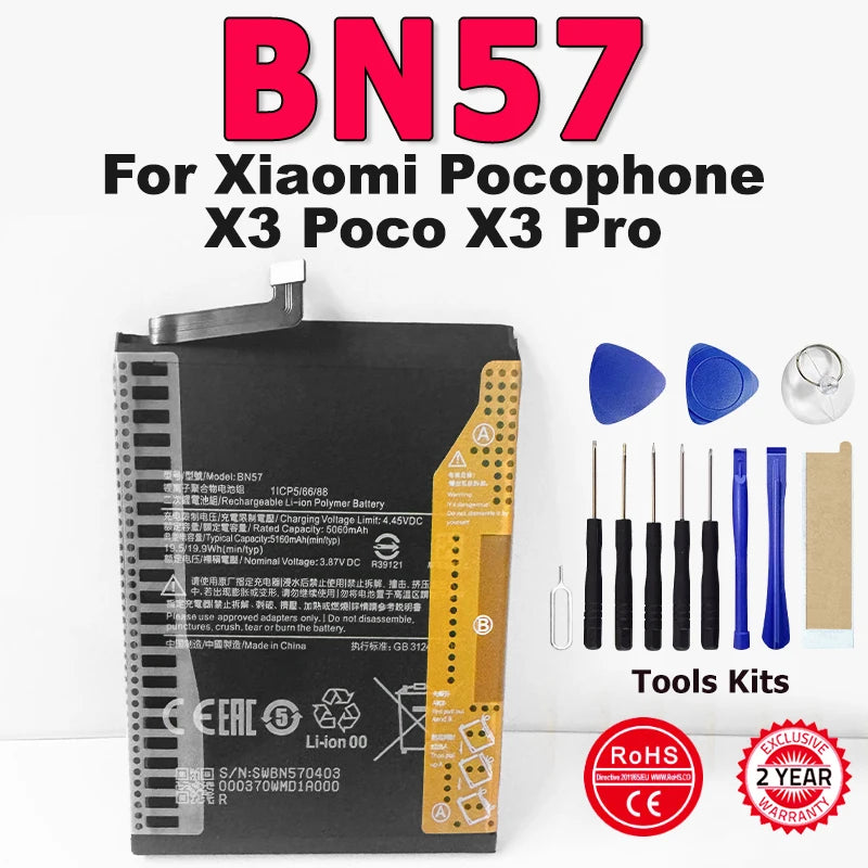 New Phone BN57 Battery For Xiaomi Pocophone X3 Poco X3 Pro R
