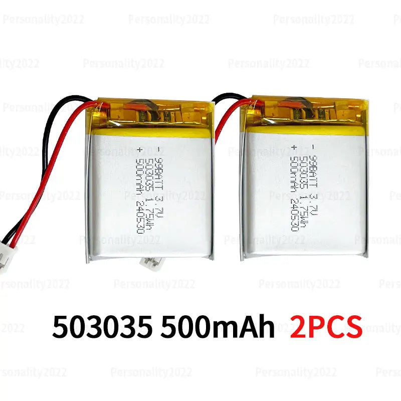 3.7V 500mAh 503035 Lipo Lithium Polymer Battery Replacement Cell for Bluetooth Headset Audio Pet Drinker Mobile Phone