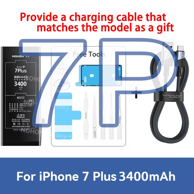 NOHON phone Battery For Apple iPhone 6 7 8 X XR XS 11 12 13 Mini Max Pro Promax High Capacity Replacement Bateria Warranty