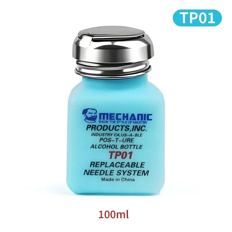 MECHANIC Anti-static Alcohol Liquid Bottle Press Pumping ESD Fluid Dispenser Plastic Container for Motherboard PCB Cleaning Tool