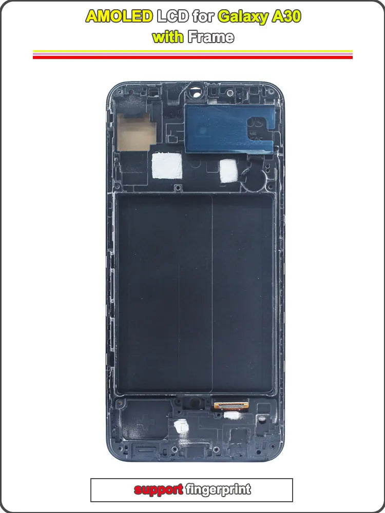 AMOLED LCD for Samsung Galaxy A30 LCD Display Touch Screen Digitizer Assembly for Samsung A30 A305F A305G Phone LCD with Frame