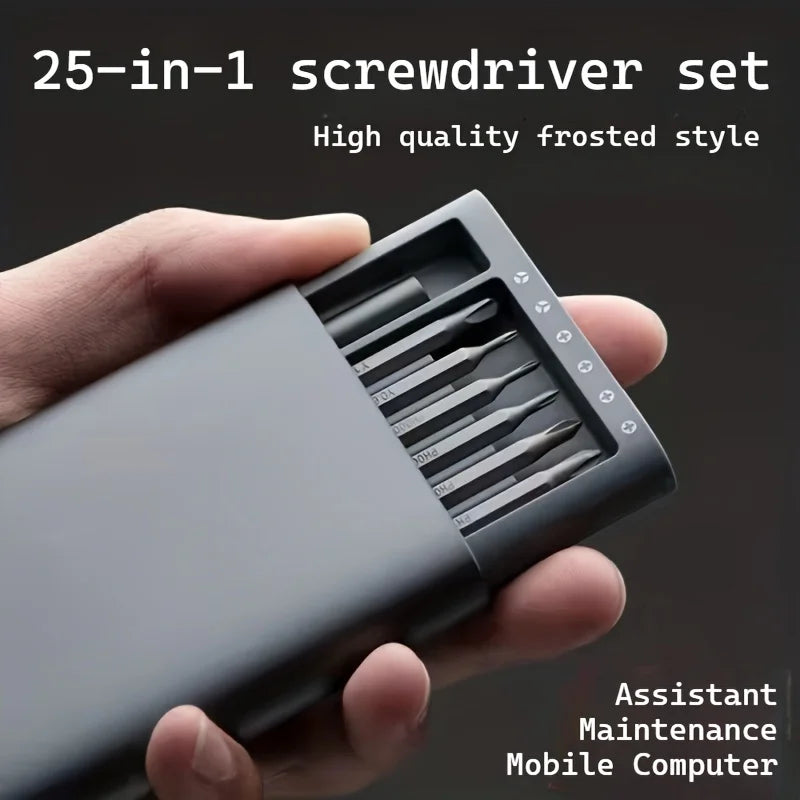 25 in 1 mini screwdriver set flat head and cross shaped smal