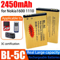 BL-5C Battery for Nokia BL5C 1600 6230 2600 1100 1110 1200 1